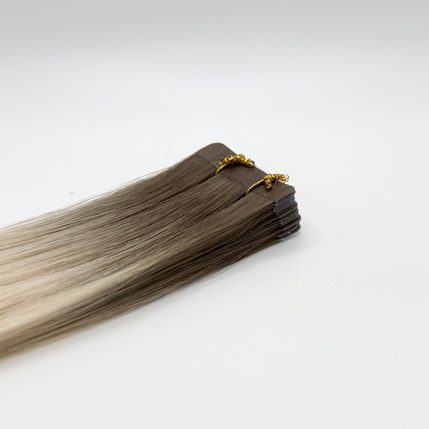 T7 M60/ICE | Effet repousse brun moyen cendré - Babylights blond platine & blond blanc