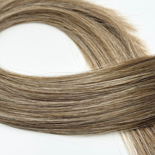 T4 M4/60 | Effet repousse brun moyen - Babylights brun moyen & blond platine