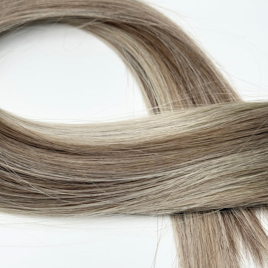 T7 7/ICE | Effet repousse brun cendré intense - méchées brun cendré intense & blond blanc