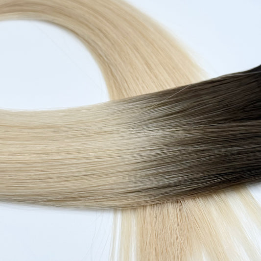 O4-60 | Ombré brun moyen - blond platine