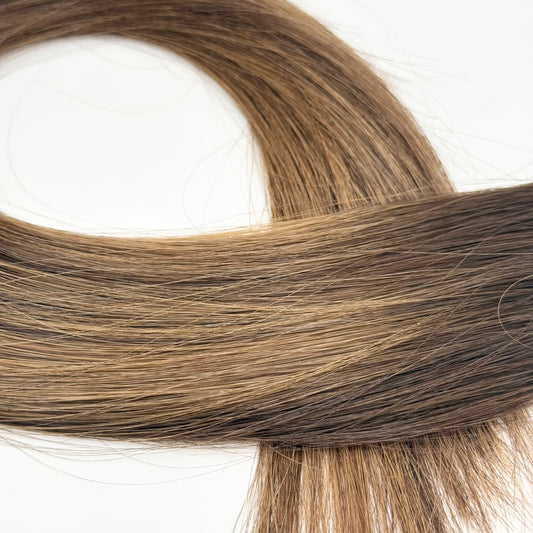 T2 2/6 | Effet repousse brun foncé - méchées brun foncé & brun noisette