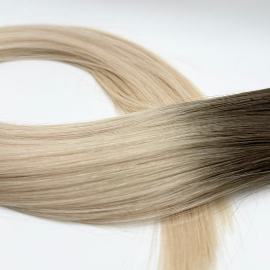 T7 M60/ICE | Effet repousse brun moyen cendré - Babylights blond platine & blond blanc