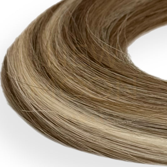 P4/8/22 | Méchées brun moyen, châtain foncé & blond doré pâle